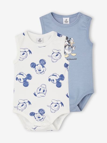 2er-Pack ärmellose Baby Bodys Disney MICKY MAUS - himmelblau - 1