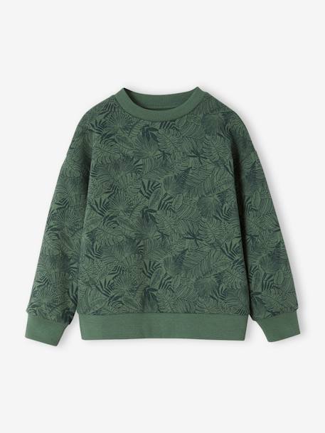 Jungen Sweatshirt mit Recycling-Polyester - graublau+grün - 7