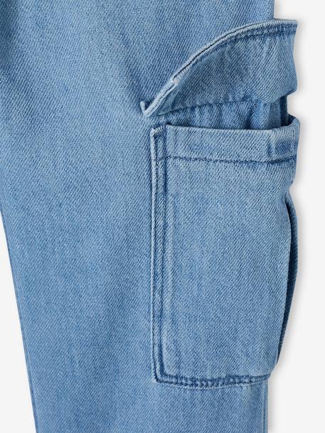 Mädchen Cargo-Jeans mit Schlupfbund Oeko-Tex - blue stone - 8