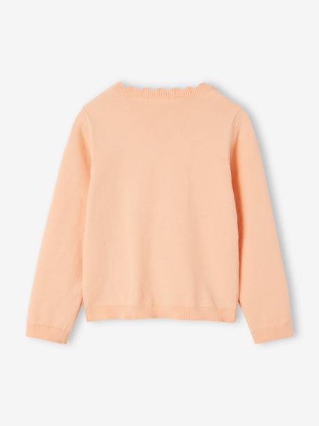 Personalisierbarer Mädchen Pullover BASIC Oeko-Tex - aprikose+marine+pastellgelb+rosenholz - 3