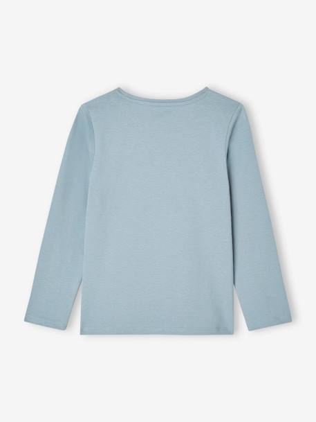Mädchen Shirt mit Messageprint BASIC Oeko-Tex - bronze+graublau+rosenholz+violett - 8