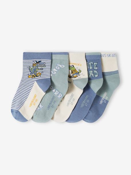 5er-Pack Jungen Socken mit Dino Oeko-Tex - aqua - 1