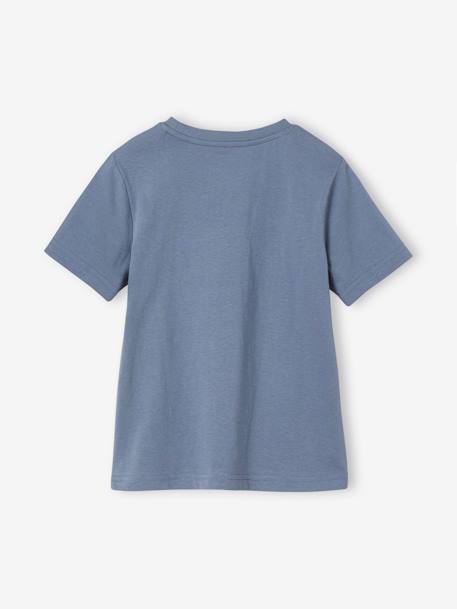Jungen T-Shirt mit Dino-Print, Recycling-Baumwolle - cappuccino+graublau - 5