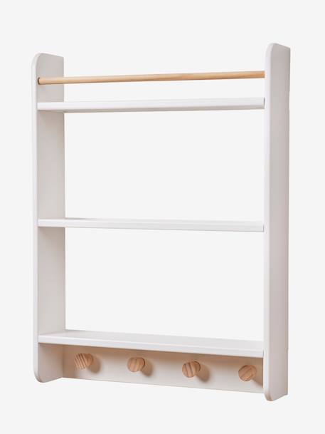 Kinderzimmer Bücherregal mit Garderobe KONFETTI - weiß - 2