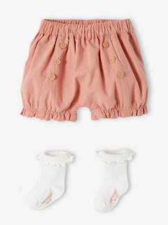 Babymode-Shorts-Mädchen Baby-Set: Shorts & Socken