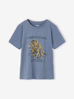 Jungenkleidung-Shirts, Poloshirts & Rollkragenpullover-Shirts-Jungen T-Shirt mit Dino-Print, Recycling-Baumwolle