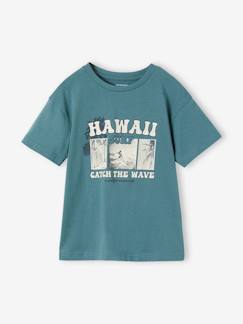 Jungenkleidung-Shirts, Poloshirts & Rollkragenpullover-Shirts-Jungen T-Shirt mit Fotoprint, Recycling-Baumwolle