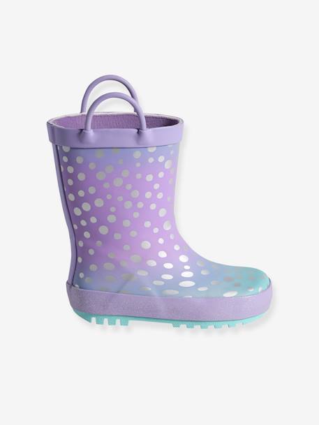 Kinder Gummistiefel - violett bedruckt - 2