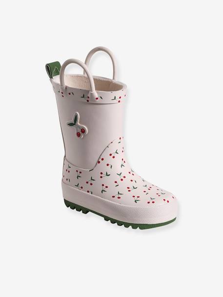 Baby Gummistiefel mit Anziehtrick - rosa bedruckt - 1