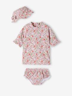 Babymode-Bademode & Zubehör-Mädchen Baby-Set mit UV-Schutz: Shirt, Badehose & Sonnenhut Oeko-Tex