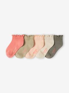 Maedchenkleidung-Unterwäsche, Socken, Strumpfhosen-Socken-5er-Pack Mädchen Rüschensocken BASICS Oeko-Tex