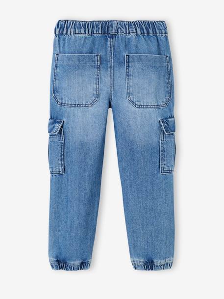 Jungen Cargo-Jeans mit Dehnbund Oeko-Tex - blue stone+double stone+schwarz denim - 3