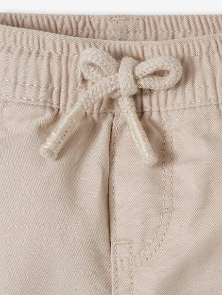 Jungen Baby Shorts mit Dehnbund Oeko-Tex - beige+camelfarben+graugrün - 3