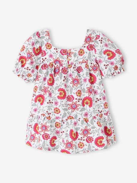 Baby Kleid mit Blumen - wollweiß - 1