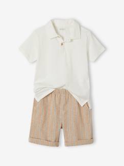 Jungenkleidung-Sets-Festliches Jungen-Set: Poloshirt & Shorts