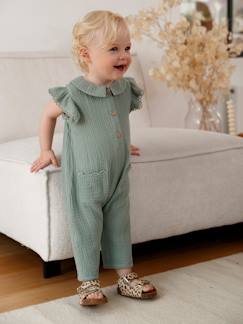 Babymode-Jumpsuits & Latzhosen-Mädchen Baby Overall, Schmetterlingsärmel mit Stickerei