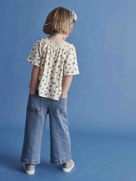 Mädchen Blusenshirt mit Recycling-Polyester - mehrfarbig+wollweiß - 9
