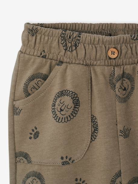 Baby Joggpants Oeko-Tex - khaki löwe+wollweiß giraffe - 3