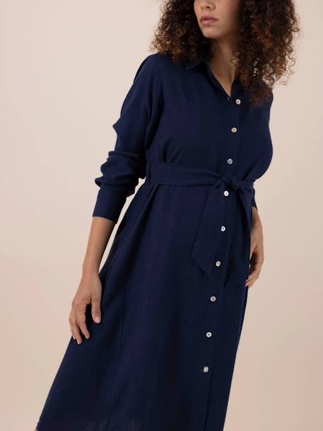 Kleid für Schwangerschaft & Stillzeit AINA ENVIE DE FRAISE - khaki+marine - 3