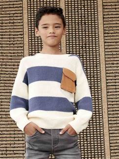 Jungenkleidung-Pullover, Strickjacken, Sweatshirts-Pullover-Jungen Pullover mit breiten Streifen
