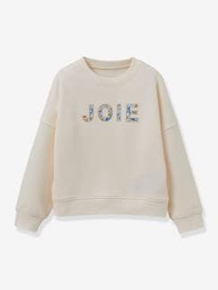 Maedchenkleidung-Pullover, Strickjacken & Sweatshirts-Sweatshirts-Besticktes Mädchen Sweatshirt CYRILLUS, Bio-Baumwolle