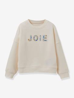 Maedchenkleidung-Pullover, Strickjacken & Sweatshirts-Pullover-Besticktes Mädchen Sweatshirt CYRILLUS, Bio-Baumwolle