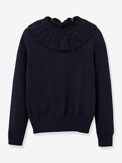 Maedchenkleidung-Pullover, Strickjacken & Sweatshirts-Pullover-Mädchen Pullover mit Kragen CYRILLUS