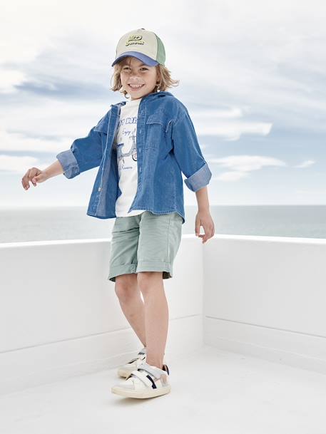 Jungen Shorts - aqua+azurblau+beige golden+blau+orange - 1