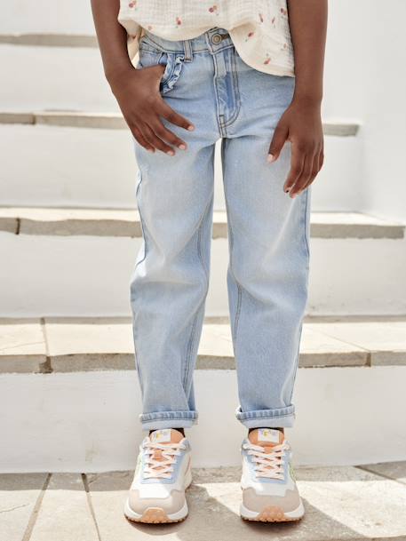 Gerade Mädchen Jeans, Hüftweite REGULAR - bleached+blue stone - 1