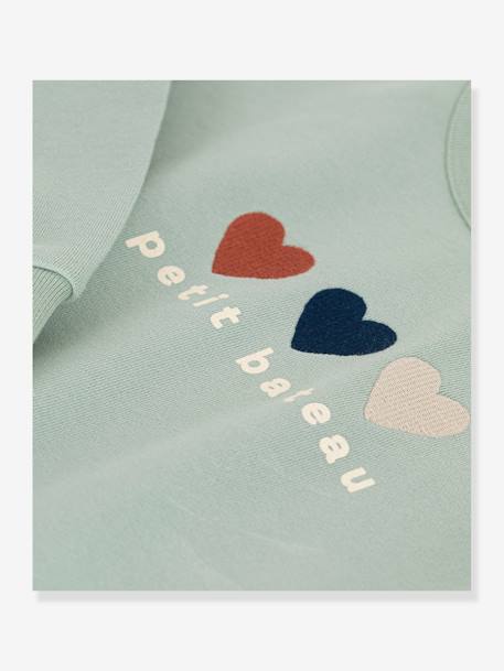 Mädchen Sweatshirt mit Stickerei PETIT BATEAU - mandelgrün - 3