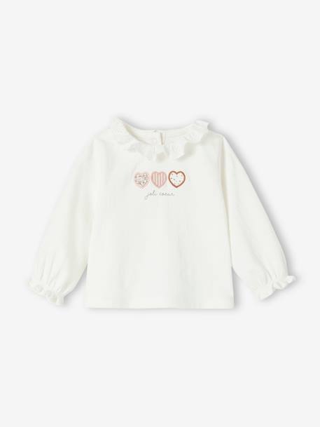 Baby Shirt mit Kragen Oeko-Tex - wollweiß - 1