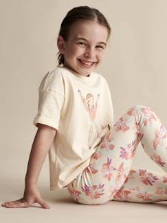 Maedchenkleidung-Shirts & Rollkragenpullover-Kurzes Mädchen Sport-Shirt mit Recycling-Baumwolle