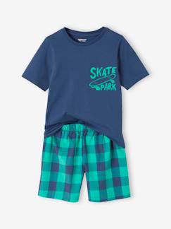 Jungenkleidung-Schlafanzüge-Jungen Sommer-Schlafanzug mit Skater-Print Oeko-Tex