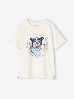 Jungenkleidung-Shirts, Poloshirts & Rollkragenpullover-Shirts-Jungen T-Shirt mit Hundeprint Oeko-Tex