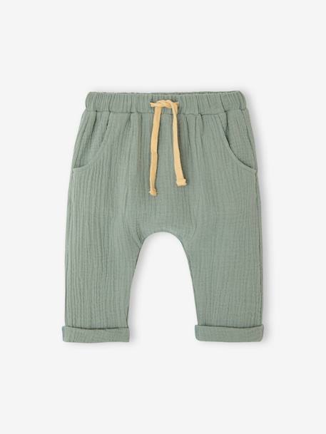 Baby-Set: T-Shirt & Shorts - graugrün - 4
