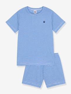 Jungenkleidung-Schlafanzüge-Kurzer Jungen Schlafanzug PETIT BATEAU, Ringelstreifen