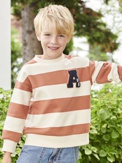 Jungenkleidung-Pullover, Strickjacken, Sweatshirts-Jungen Sweatshirt mit Frottee-Patch Oeko-Tex