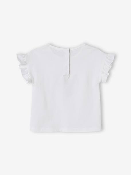 Baby T-Shirt mit Flatterärmeln Oeko-Tex - wollweiß - 4