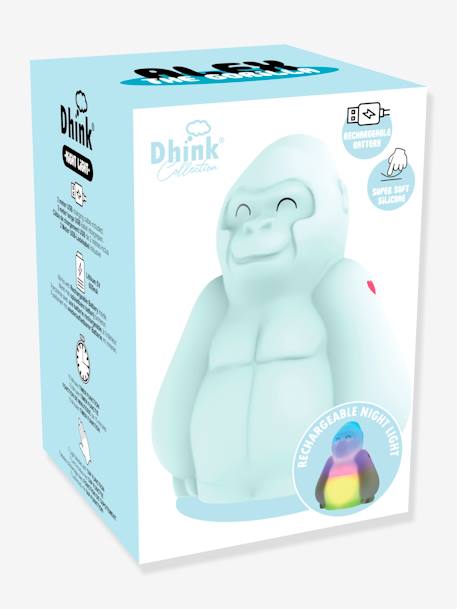 Softes Kinderzimmer Akku-Nachtlicht Gorilla ALEX DHINK - blau - 4