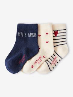 3er-Pack Mädchen Baby Socken mit Herzen Oeko-Tex -  - [numero-image]