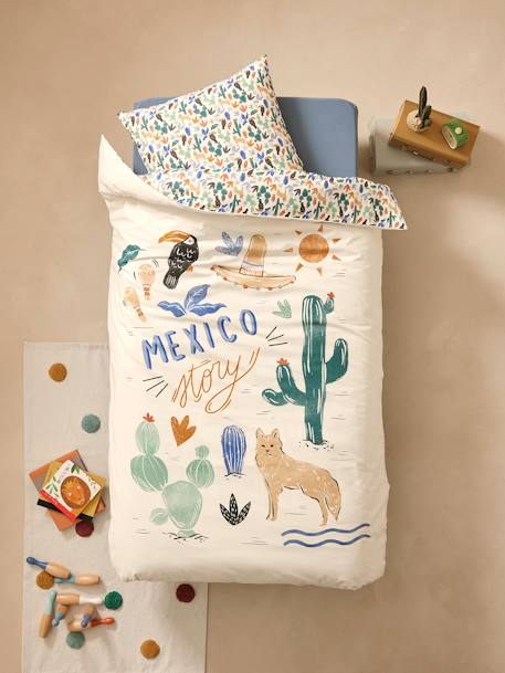 Kinder Bettwäsche-Set MEXICO STORY mit Recycling-Baumwolle - mehrfarbig - 1
