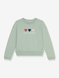 Maedchenkleidung-Pullover, Strickjacken & Sweatshirts-Sweatshirts-Mädchen Sweatshirt mit Stickerei PETIT BATEAU