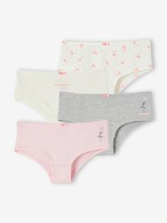 Maedchenkleidung-Unterwäsche, Socken, Strumpfhosen-Unterhosen-4er-Pack Mädchen Shortys mit Bio-Baumwolle
