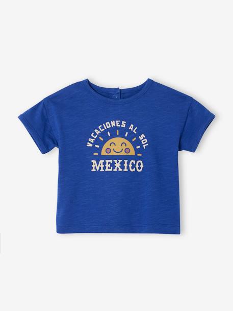 Baby T-Shirt mit Sonne Oeko-Tex - königsblau - 1