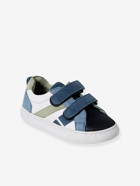 Jungen Klett-Sneakers, Anziehtrick - beige+marine+set blau - 12