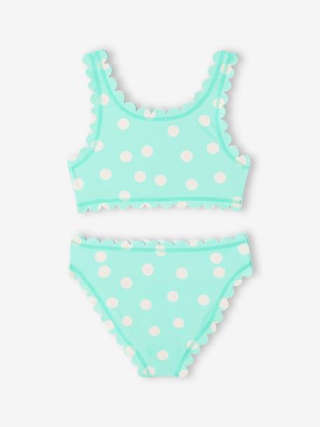 Mädchen Bikini mit Tupfen Oeko-Tex - aqua - 2