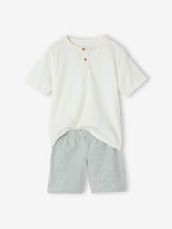Jungenkleidung-Jungen Sommer-Schlafanzug, personalisierbar Oeko-Tex