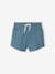 Baby-Set: Kapuzenshirt & Shorts aus Waffelpikee - pfauenblau - 3