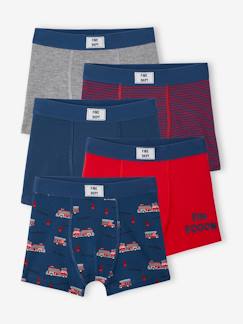 Jungenkleidung-Unterwäsche & Socken-Unterhosen & Boxershorts-5er-Pack Jungen Boxershorts mit Bio-Baumwolle, Feuerwehr
