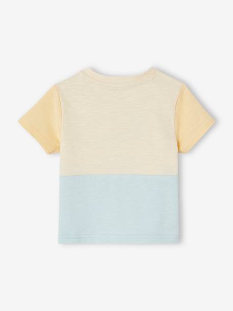 Baby T-Shirt, Colorblock Oeko-Tex - himmelblau - 4